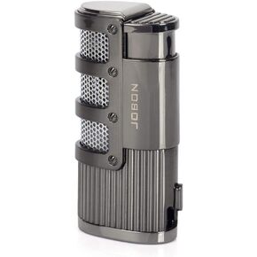(Without Butane) Lighter with Punch Triple Firepower Jet Torch Windproof Blue Flame Lighter Gift