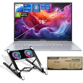 Asus Vivobook Pro AI Copilot Business Labtop ، 16 "FHD+، Intel Core I9-13900H ، Geforce RTX 4050 ، 32GB RAM ، 2TB SSD ، Wi-Fi 6 ، Win 11 H ، Silver ، Backle مع PCO Notebook Chaiator ، مبرد المحفوظات المحفوظة.