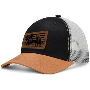 Men's Baseball Hat Patterned Leather Trucker Cap, Birthday for Dad Husband Grandpa Boyfriend