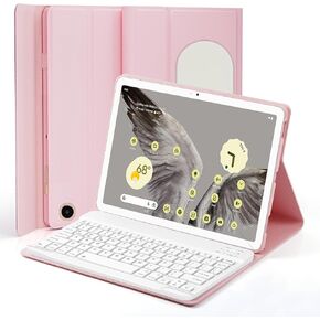 Pixel Tablet Keyboard Case 11" 2023/2024, Rechargeable Detachable Bluetooth Keyboard, Smart Folio Cover with Stylus Pen Holder, Case for Google Pixel Tablet with Stand Support Charging Speaker Dock