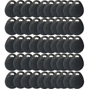 0E-KEYXSF50 XSF 26 Bit Format Key Fobs, 50-Pack; 125 KHz Frequency; Pre-Programmed; Keychain Hole