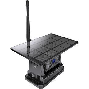 كاميرا احتياطية لاسلكية مع شاشة تعمل بالطاقة الشمسية ، HD 1080p Portable 1 دقيقة سهلة تثبيت النسخ الاحتياطي للكاميرا الخلفية القابلة لإعادة الشحن مع 18 مصابيح LED ، الرؤية الليلية