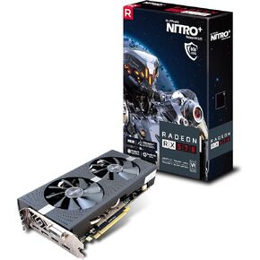 Sapphire 11266-09-20G Radeon Nitro+ Rx 570 8GB GDDR5 Dual HDMI/ DVI-D/ Dual DP with Backplate (UEFI) PCI-E Graphics Card (Renewed)