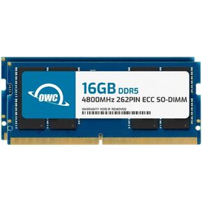 OWC 64GB (2x32GB) DDR5 4800 PC5-38400 CL40 2Rx8 262-pin 1.1V ECC Unbuffered SODIMM Memory RAM Module Upgrade Kit for Select Servers, NAS, Laptops or All-in-One Systems