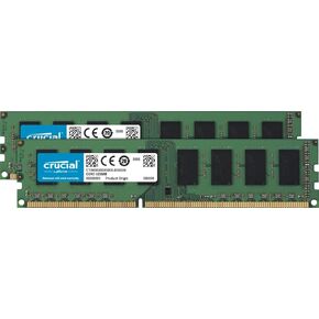 Crucial Technology 16GB (2X 8GB) 240-Pin UDIMM DDR3 (PC3-14900) Server Memory Module Kit, CL=13, Unbuffered, 1866 MT/S Speed, Non-ECC, 1.35V