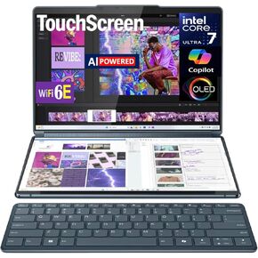 Lenovo Yoga Book 9i 2-in-1 AI PC 2-in-1 Laptop 13.3" Touchscreen OLED 2.8K Display (Intel Core Ultra 7 155U, 16GB LPDDR5X, 1TB SSD, 3 Thunderbolt 4, WiFi 6E, Webcam, Bluetooth 5.3, Win 11 Home)