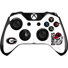 Skinit Decal Gaming Skin Compatible with Xbox One Controller - Officially Licensed University of Georgia Black Jersey Design