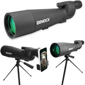 Binock 22-66x80 HD Spotting Scope لإطلاق النار المستهدف مع ترايبود ترقيته ، وحمل حقيبة ومحول هاتفي مقاوم للماء كاميرا لمشاهدة الطيور ، ومشاهدة الحياة البرية ، والصيد