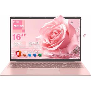 New 16" Purple Laptop,Ultra-Narrow Bezel 2.5K QHD IPS (2560x1600), In tel N95 (3.4GHz), 16GB RAM 1T SSD,Color Backlit KB, Face Unlock, USB-C/HDMI/WiFi/BT,Win 11 Pro, for Business Study Entertainment