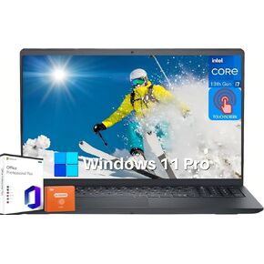 Dell Inspiron 15 3530 15.6" FHD Touchscreen Laptop Computer, with Lifetime Office Pro, Intel 13th Gen Core i7-1355U Up to 5.0 GHz, 64 GB RAM, 2 TB SSD, 1 TB HDD, Wi-Fi 6, Webcam, HDMI, Win 11 Pro