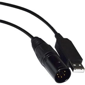 RS485 USB to DMX512 XLR 5PIN 5P Female/Male Controller KABLE(3metres,5P XLR Male A)
