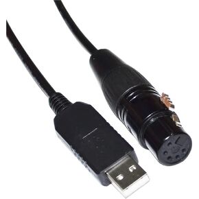 RS485 USB to DMX512 XLR 5PIN 5P Female/Male Controller KABLE(3metres,5P XLR Male A) in Kuwait