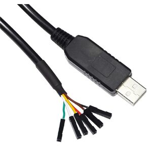 الصناعي FT232RL USB UART TTL 5V 3V3 إلى 6PIN 0.1 "Pitch Dupont Jumper Download Cable متوافق TTL-232R-5V TTL-232R-3V3 (3.6M ، TTL 5V 1X1 6P) in Kuwait