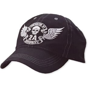Bone Head Outfitters 2A Security Cap Black Adjustable Hat with Velcro Enclosure