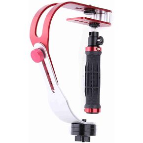 Professional Handheld Video Stabilizer Hand Grip Support Mount Holder for DSLR Camera Aluminum Alloy Rubber Grip Red Lightweight Compact Design