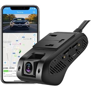 JC400P Dashcam Live Video 4G, Front and Inside Cameras 1080P, Built-in GPS Tracking Remotely Monitor, Night Version