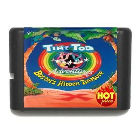 Tinyy Toonn Adventuress - Buster's Hiddenn Treasurre 16bit MD Game Card for Sega Mega Drive for