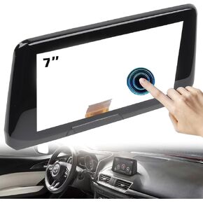 DASBECAN 7 "شاشة تعمل باللمس الزجاج المتوافق مع Mazda 3 Sport 2017 2018 GPS Navigation Radio Display ، يحل محل# B61A-61J0 B61A611J0A B61A611J0B ، 7 بوصة شاشة تعمل باللمس