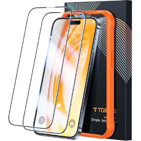 TORRAS Diamond Shield for iPhone 14 Pro Max Screen Protector [Military-Grade Protection] 9H+ Shatterproof Tempered Glass [Durable] [Anti-Fingerprint] for iPhone 14 Promax, 6.7 Inch-2 Pack