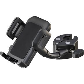 K&M Konig & Meyer Smartphone Holder | Black Phone Holder with Quick Release Button | Phone Stand with 360 Degrees Rotation | 0.21kg