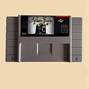 Royal Retro Addams Family 16 bit Big Gray Game Card For NTSC Game Player