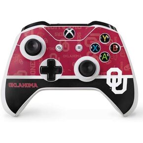 Skinit Decal Gaming Skin Compatible with Xbox One S Controller - Officially Licensed University of Oklahoma White Jersey Design