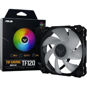 TUF Gaming TF120 ARGB Case Fan - Single Pack (1 Piece, Aura Sync, Quiet Addressable ARGB Fan, PWM Control)