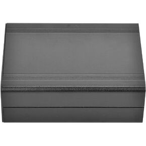 Oxidized Black Aluminum Alloy Enclosure, for Controllers, DIY, with Heat Dissipation