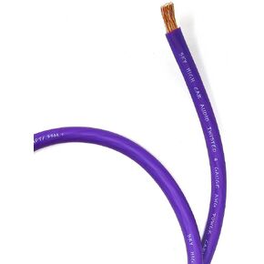 5 ft OFC 4 Gauge Oversized Purple Power Ground Wire Sky High Car Audio