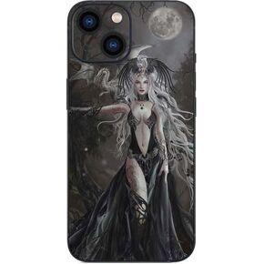 Skinit Skinit Phone Skin متوافق مع iPhone 13 Mini - Nene Thomas Gothic Princess مع Silver Dragon by Nene Thomas Design