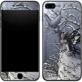 Skinit Decal Phone Skin Compatible with iPhone 8 Plus - Originally Designed Fairy with Owl in Snow by Nene Thomas Design