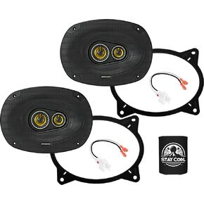KICKER Speakers 6X9 inch for Toyota Corolla 2009-2013 Upgrade Kit - Pair of CS Series with Adapters and Harness, Car Audio Rear Deck Speaker CSC693, 46CSC6934