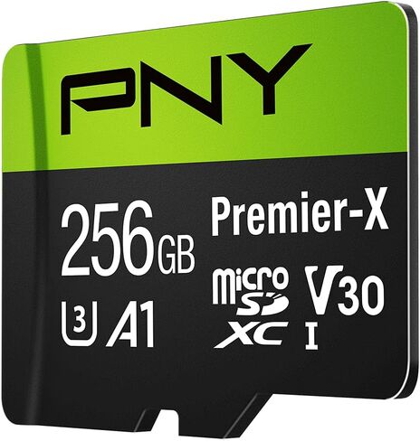 PNY 128GB Premier MicroSDXC Class 10 U3 V30 A1 بطاقة ذاكرة 2 حزمة-100 ميجابايت/ثانية ، 4K UHD ، Full HD ، UHS-I و PNY 256GB Premier-X Class 10 U3 V30 MicroSDXC Card-100MB/S ، 10 ، U3 ، V30 ، A1 ، 4K UHD in Kuwait