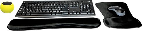 Logitech MK270 لوحة المفاتيح اللاسلكية والسرد الماوس النشط نمط الحياة في المنزل يجب أن يكون حزمة حديثة مع توهج صغير في مكبر صوت بلوتوث اللاسلكي المظلم ، معصم الهلام والماوس in Saudi Arabia