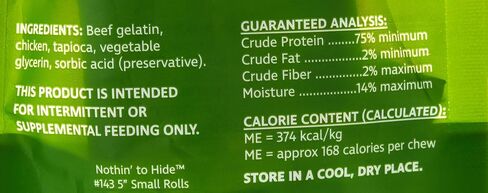 Fieldcrest Farms Nothing to Hide Natural Rawhide Alternative 5'' Rolls for Dogs - 3 Pack (6 Chews) Premium Grade Easily Digestible Chews (Chicken) in Kuwait