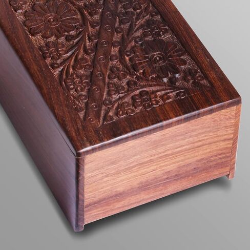 EARTHLY HOME Keepsake Urn for Ashes, Wooden Urn for Human Pet Ash, Funeral Cremation Urn for Ashes Cat Dog Urn, Urns Box for Kids Men Adult, Dog Ashes Urn - Large (9.5 X 6.5 X 4.5 inches) in Saudi Arabia