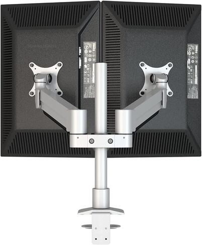 M200 Desktop Dual Monitor Holder Support Aluminum Full Motion 15-30 Inch Monitor Mount Arm with 40cm Stand Pole(Loading 8-16kgs) in Saudi Arabia