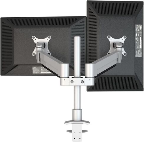 M200 Desktop Dual Monitor Holder Support Aluminum Full Motion 15-30 Inch Monitor Mount Arm with 40cm Stand Pole(Loading 8-16kgs) in Saudi Arabia