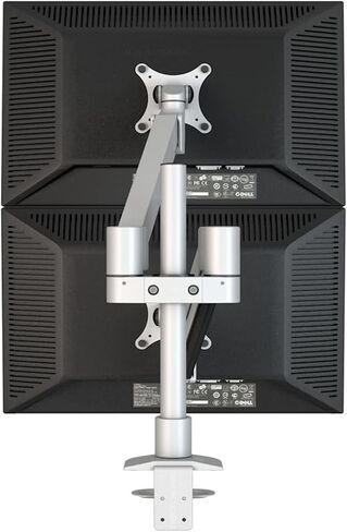 M200 Desktop Dual Monitor Holder Support Aluminum Full Motion 15-30 Inch Monitor Mount Arm with 40cm Stand Pole(Loading 8-16kgs) in Saudi Arabia