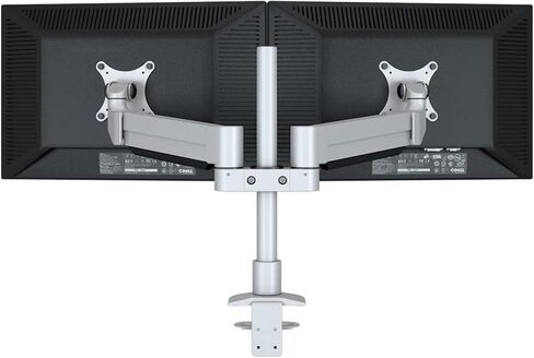M200 Desktop Dual Monitor Holder Support Aluminum Full Motion 15-30 Inch Monitor Mount Arm with 40cm Stand Pole(Loading 8-16kgs) in Saudi Arabia