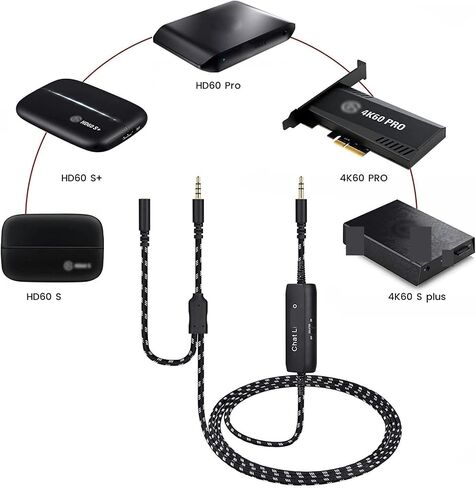 Chat Link Pro for Elgato HD60S Chat Link Cable with in-Line Lsolator for HD60 X Capture Card for Ninten*do Swi*tch, Xb*ox One, PS*4 in Saudi Arabia