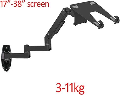 DL-7013LP 360 Rotate Stretchable Long Arm 17"-38" LCD Mount 10"-17" Mount Bracket Strong 1-10kg 3-11kg(7013LP-II Silver) in Saudi Arabia
