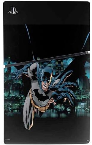Skinit Decal Gaming Skin Compatible with PS5 Slim Disk Console - Officially Licensed DC Comics Batman Holding Batarang Art Design in Saudi Arabia