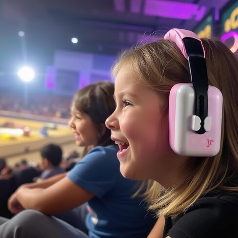 DECIBEL DEFENSE Jr. Kids Ear Protection-28dB NRR Noise Reduction Hearing Protection Earmuffs for Infants,Babies&Toddlers-Perfect Headphones for Concerts,Airplane,Fireworks,Travel,Sensory&Shooting-BLUE in Saudi Arabia