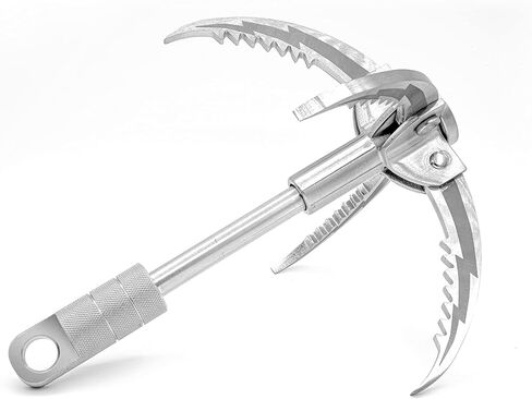 JWWYJ Folding Claw Grappling Hook - Multifunctional Stainless Steel Hook for Outdoor Survival, Camping, and Hiking in Saudi Arabia