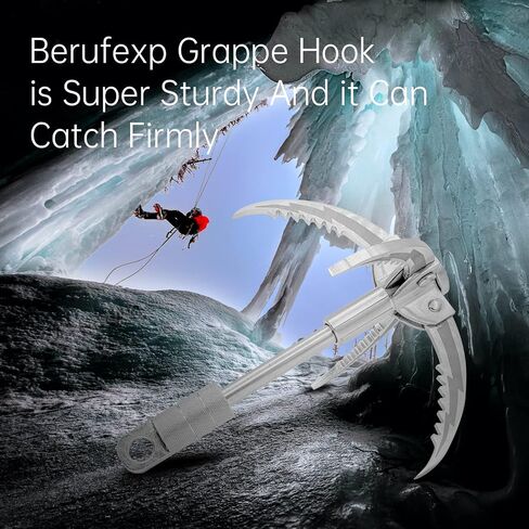 JWWYJ Folding Claw Grappling Hook - Multifunctional Stainless Steel Hook for Outdoor Survival, Camping, and Hiking in Saudi Arabia