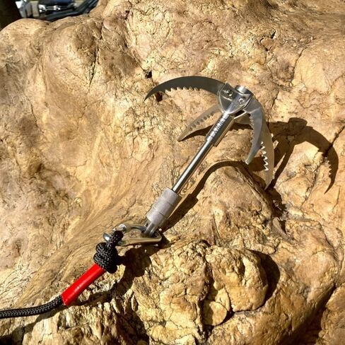 JWWYJ Folding Claw Grappling Hook - Multifunctional Stainless Steel Hook for Outdoor Survival, Camping, and Hiking in Saudi Arabia