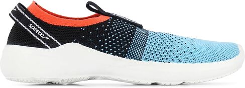 Speedo Water Shoe Surfknit Pro Kids, Turkish Sea/Flare Pink, 1 US Unisex Big in Saudi Arabia