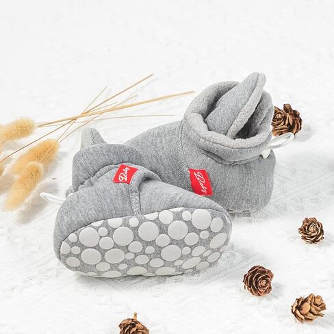 ISINSER Baby Boys Girls Cotton Booties Cozy Fleece Winter Warm Socks Newborn House Slipper Infant Crib in Saudi Arabia