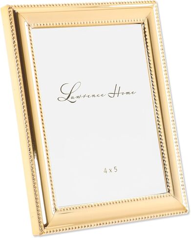 Lawrence Frames 510746 4x6 Metal Picture Frame Silver-Plate with Delicate Beading in Kuwait